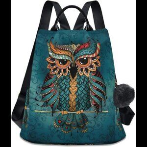 OwlPrint Ethnic Backpack Purse for Women AntiTheft Fashion BackPack Shoulder Bag